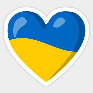 Ukraine Heart Sticker
